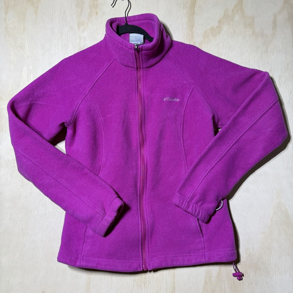 Columbia Womens XL Interchange Fleece Jacket Full Zip Pink Purple Outdoor